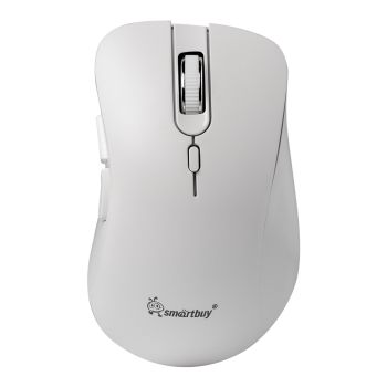 Мышь беспроводная Smartbuy 616AG, бесшумная работа кнопок, белый, 5btn+Roll