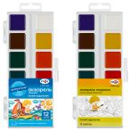 Акварель Гамма "Юный художник", медовая, 12 цветов, без кисти, пластик. упак., европодвес
